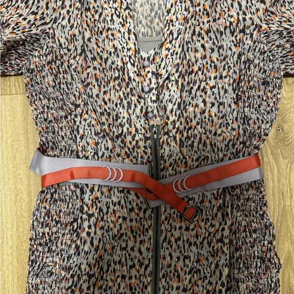 Byron Lars Tropical Reef Belted Sheath Shirt Dress - Picture 11 of 12